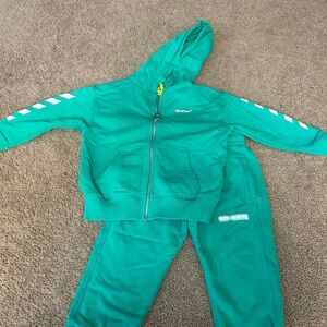 Off-White Kids Teal Costume Set